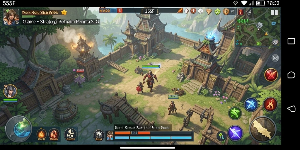 Tangkapan layar utama dari gameplay strategi mendalam 555F.