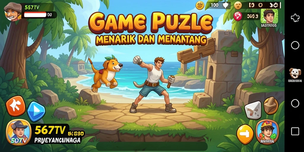 Screenshot gameplay 567TV menampilkan tantangan Puzzle yang menarik.