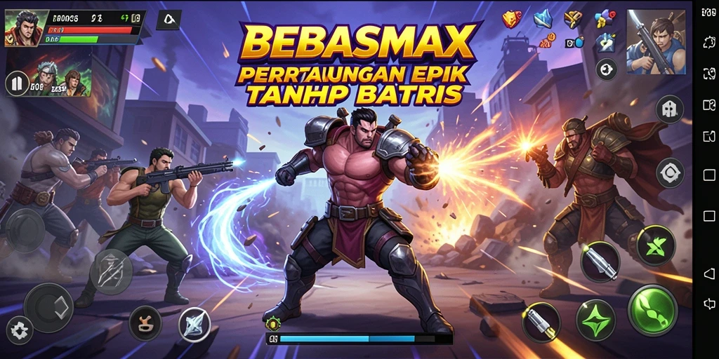 Tampilan gameplay BEBASMAX yang intens dan mendebarkan.