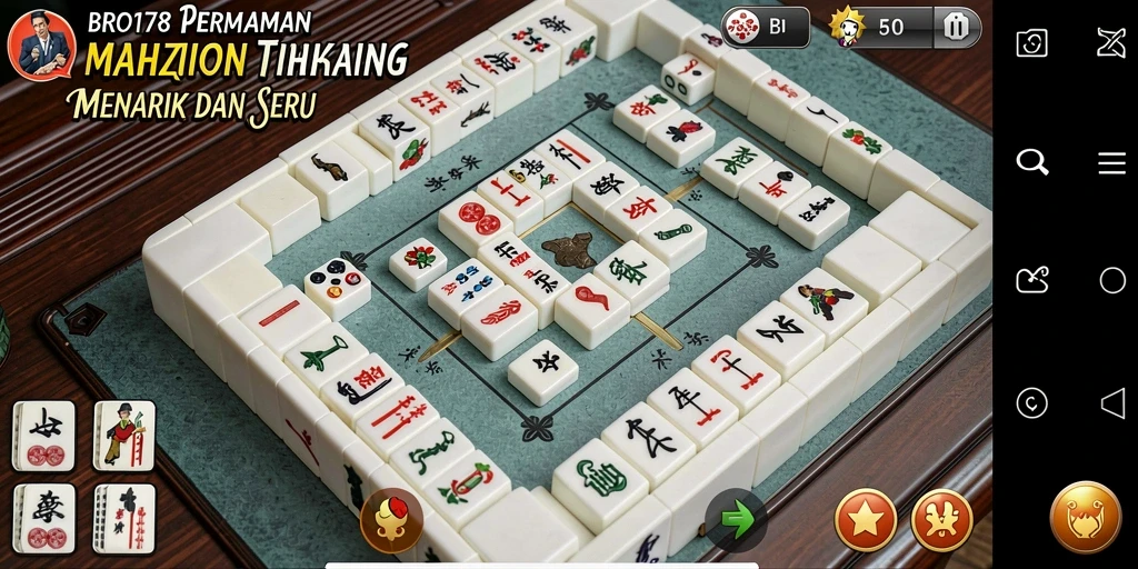 Screenshot BRO178 menunjukkan gameplay Mahjong yang menantang dan menyenangkan.