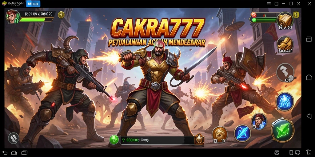 Gambaran aksi seru dalam gameplay CAKRA777 yang mendebarkan.