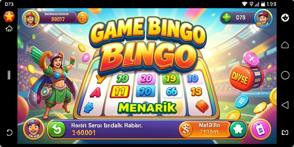 Tampilan gameplay D73 yang seru dan interaktif di dalam permainan Bingo.