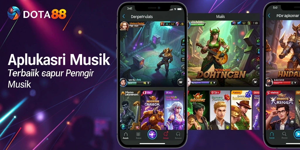 Screenshot DOTA88 menampilkan pemain menikmati permainan musik.