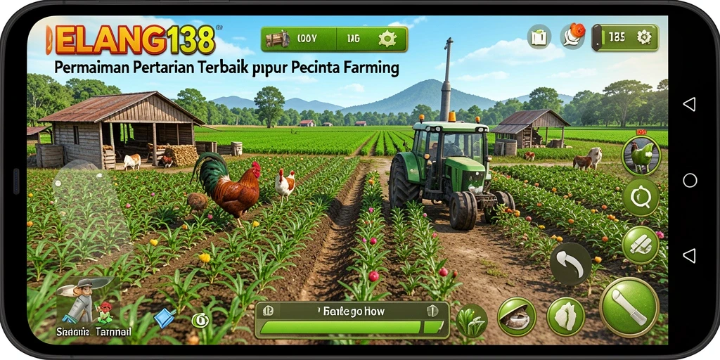 Tampilan screenshot menunjukkan aktivitas seru dalam permainan pertanian.
