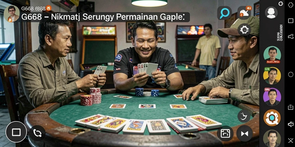 Tampilan screenshot G668 menampilkan serunya permainan Gaple.