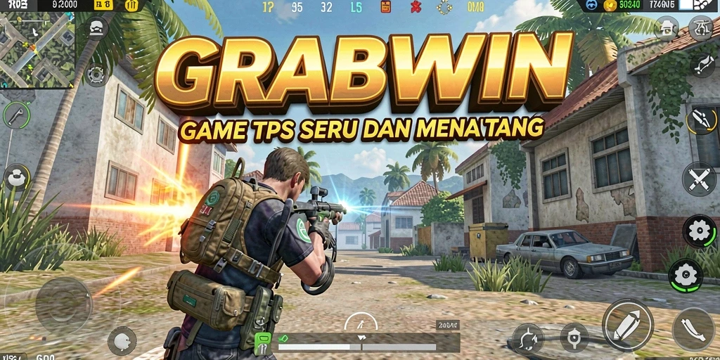 Screenshot gameplay <strong>GRABWIN</strong> menunjukkan aksi pertempuran yang intens.