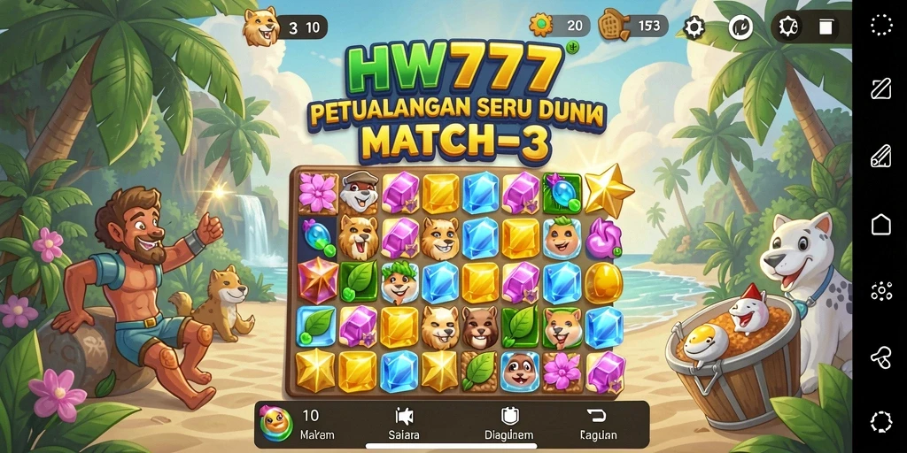 Gameplay seru HW777 yang penuh tantangan dan kombinasi warna.