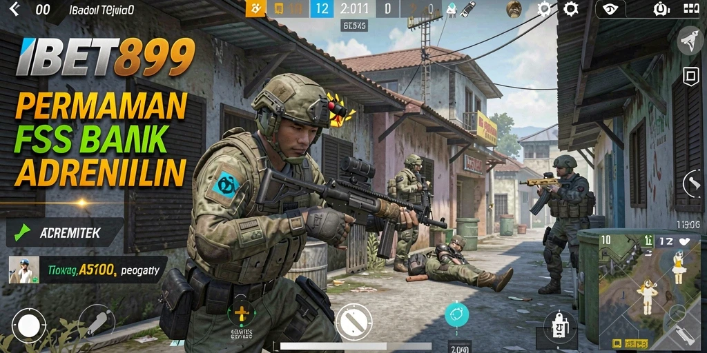 Screenshot utama IBET899 menampilkan aksi seru dalam gameplay FPS.
