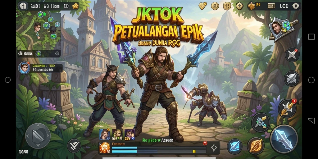 Tampilan gameplay RPG yang menarik dan penuh aksi di JKTOK.