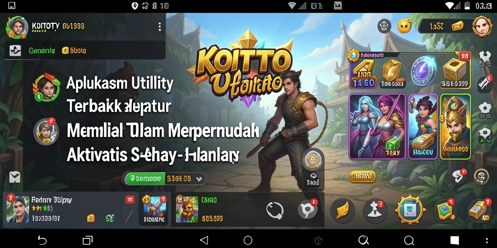 Tampilan antarmuka KOITOTO yang menarik dan intuitif, memudahkan pengguna dalam mengakses fitur-fitur Utility.