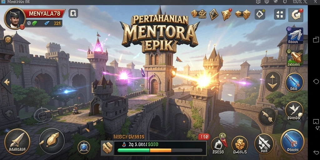 Gameplay mendebarkan MENYALA78 yang penuh strategi Tower Defense.