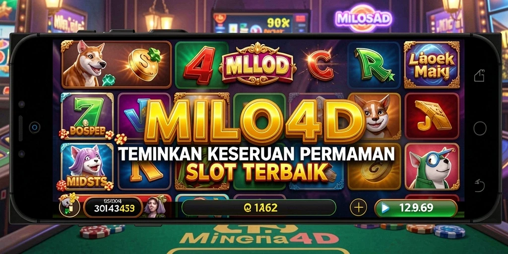 Screenshot utama MILO4D menampilkan gameplay seru mesin slot yang menarik.