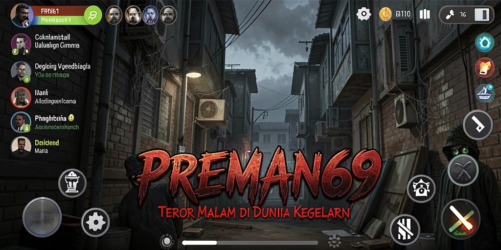 Screenshot dari gameplay menakutkan di PREMAN69.