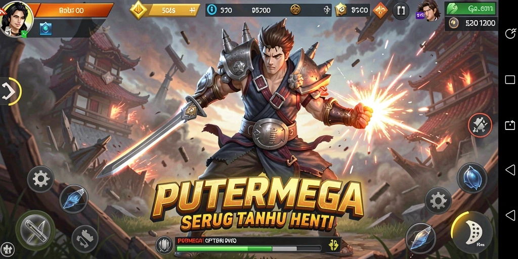 Tangkapan layar pertarungan seru dalam PUTERMEGA.