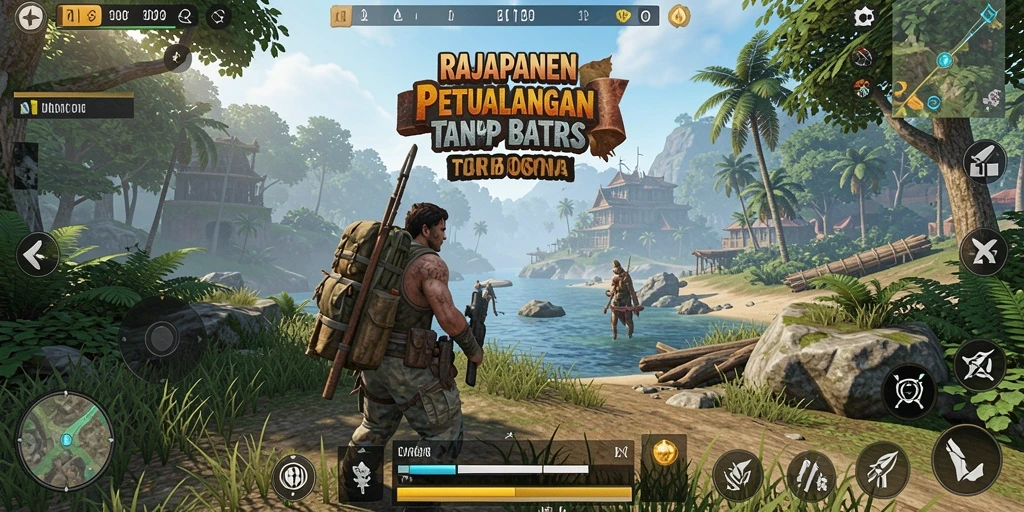 Tangkapan layar RAJAPANEN menampilkan keindahan dunia terbuka.