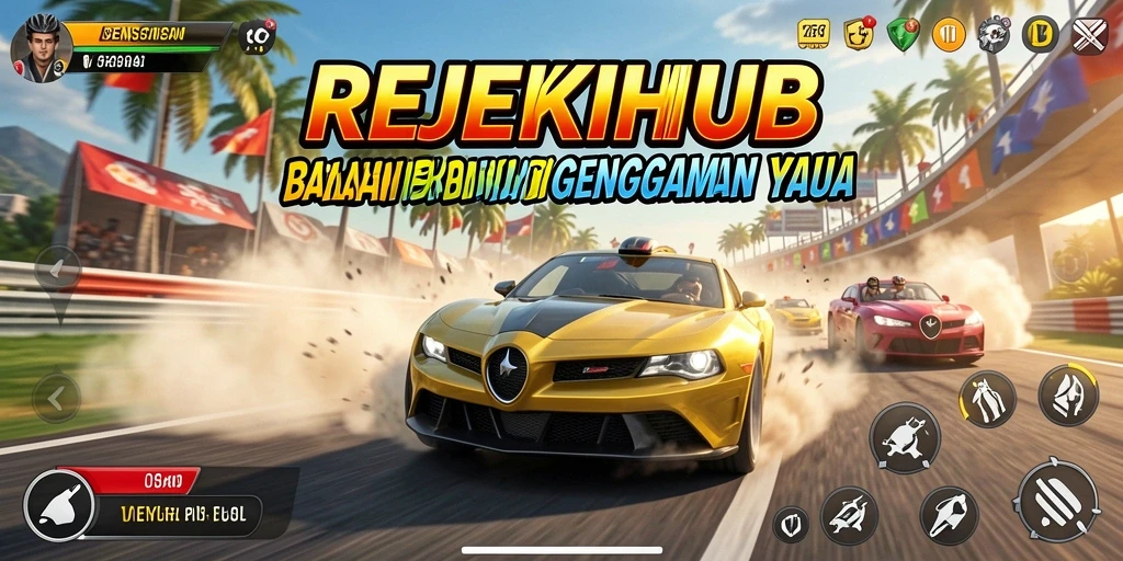 Tampilan menegangkan dari balapan intens di REJEKIHUB.