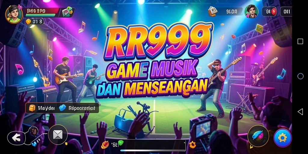 Tampilan gameplay seru dari RR999 dengan berbagai lagu musik.