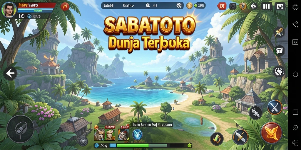 Gameplay SABATOTO yang menampilkan eksplorasi dunia terbuka yang luas.