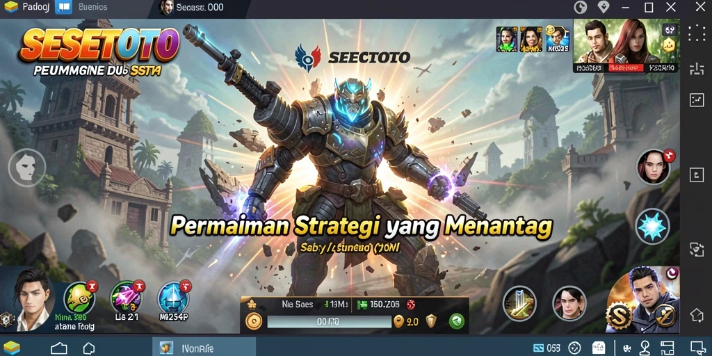 Tampilan gameplay SESETOTO yang strategis dan penuh aksi.