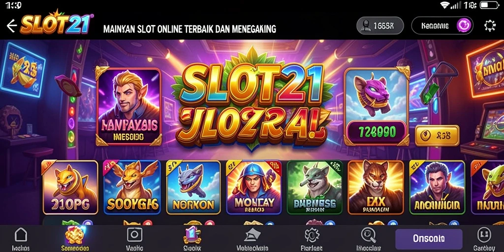 Tampilan gameplay SLOT21 yang menarik dengan efek visual yang memukau.