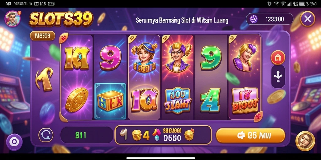Screenshot gameplay SLOT39 menampilkan keseruan bermain slot dengan grafis menarik.