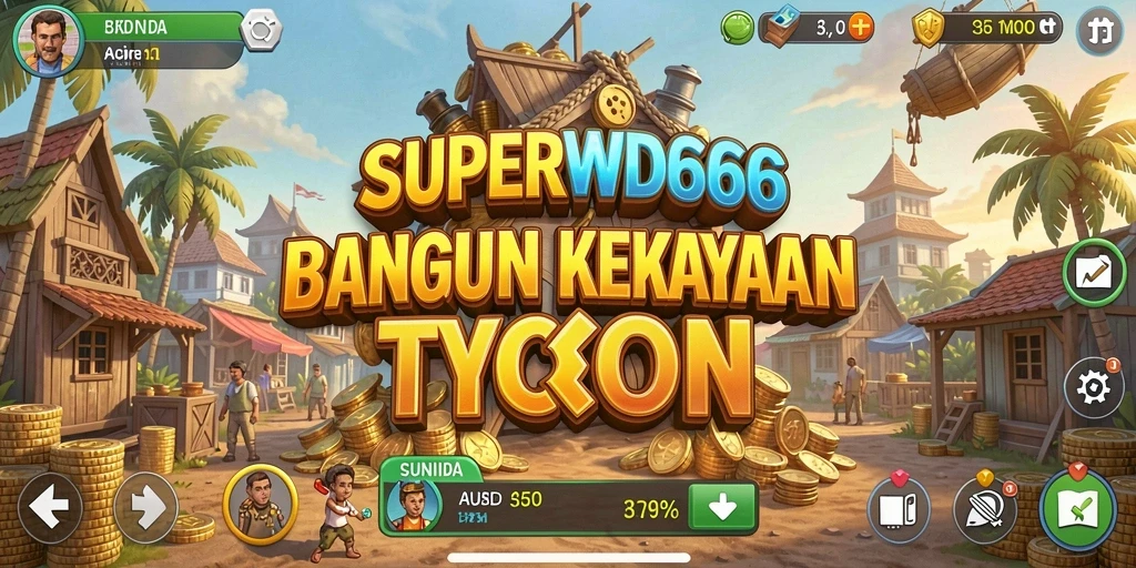 Screenshot SUPERWD666 menampilkan gameplay dinamis dalam membangun kekayaan.