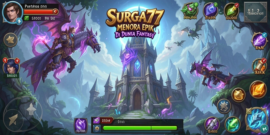 Gameplay SURGA77 menampilkan pertahanan menara yang menegangkan dan strategis.