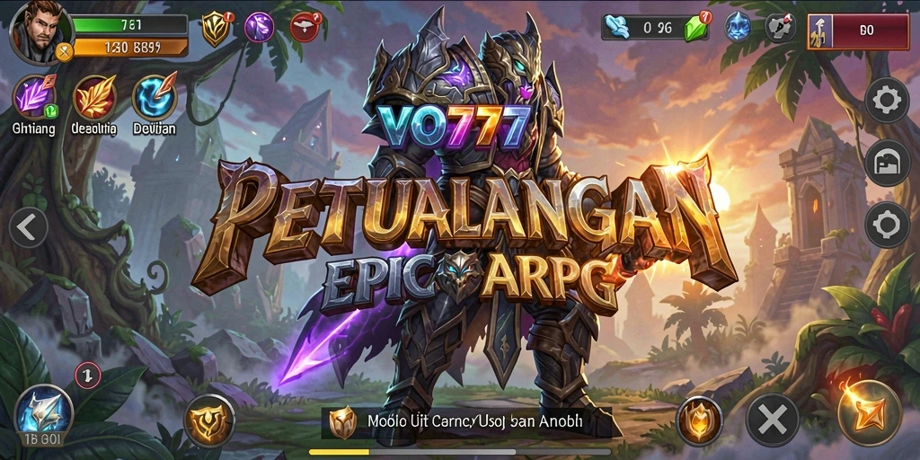 Screenshot VO777 menampilkan pertarungan seru dalam petualangan ARPG.